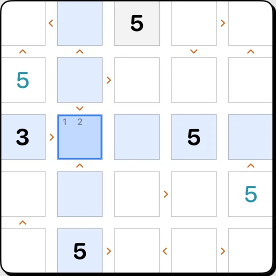Futoshiki grid with inequality signs